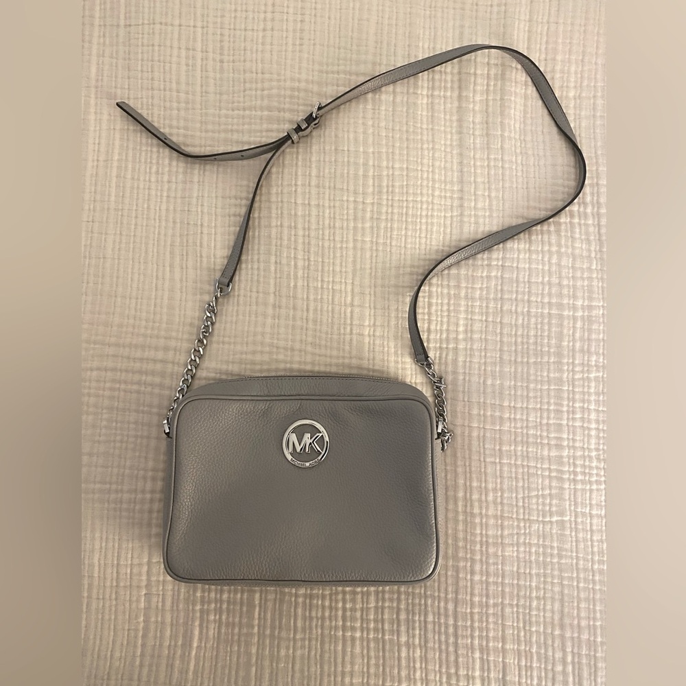 Michael Kors Silver / Gray Crossbody Purse